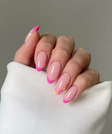 Pink-Floral-Frenchies-Spring-Nail-Art-Ideas26