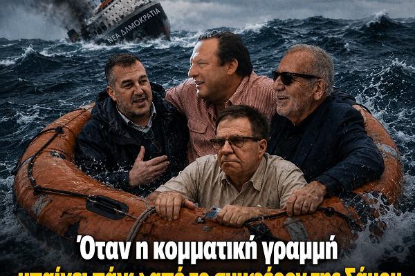 komma-politiki geloiografia