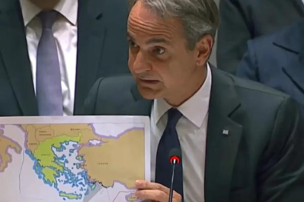 Ο Κυριάκος Μητσοτάκης στο Συμβούλιο Ασφαλείας του ΟΗΕ για το τουρκολιβυκό μνημόνιο.